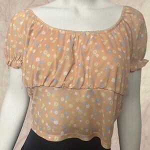 Floral Peach Women's Top